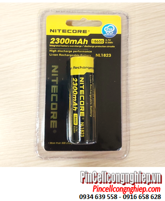 Nitecore NL1823; Pin sạc 18650 lithium 3.7v Nitecore NL1823 (2300mAh Nội trở 8.5Wh) chính hãng